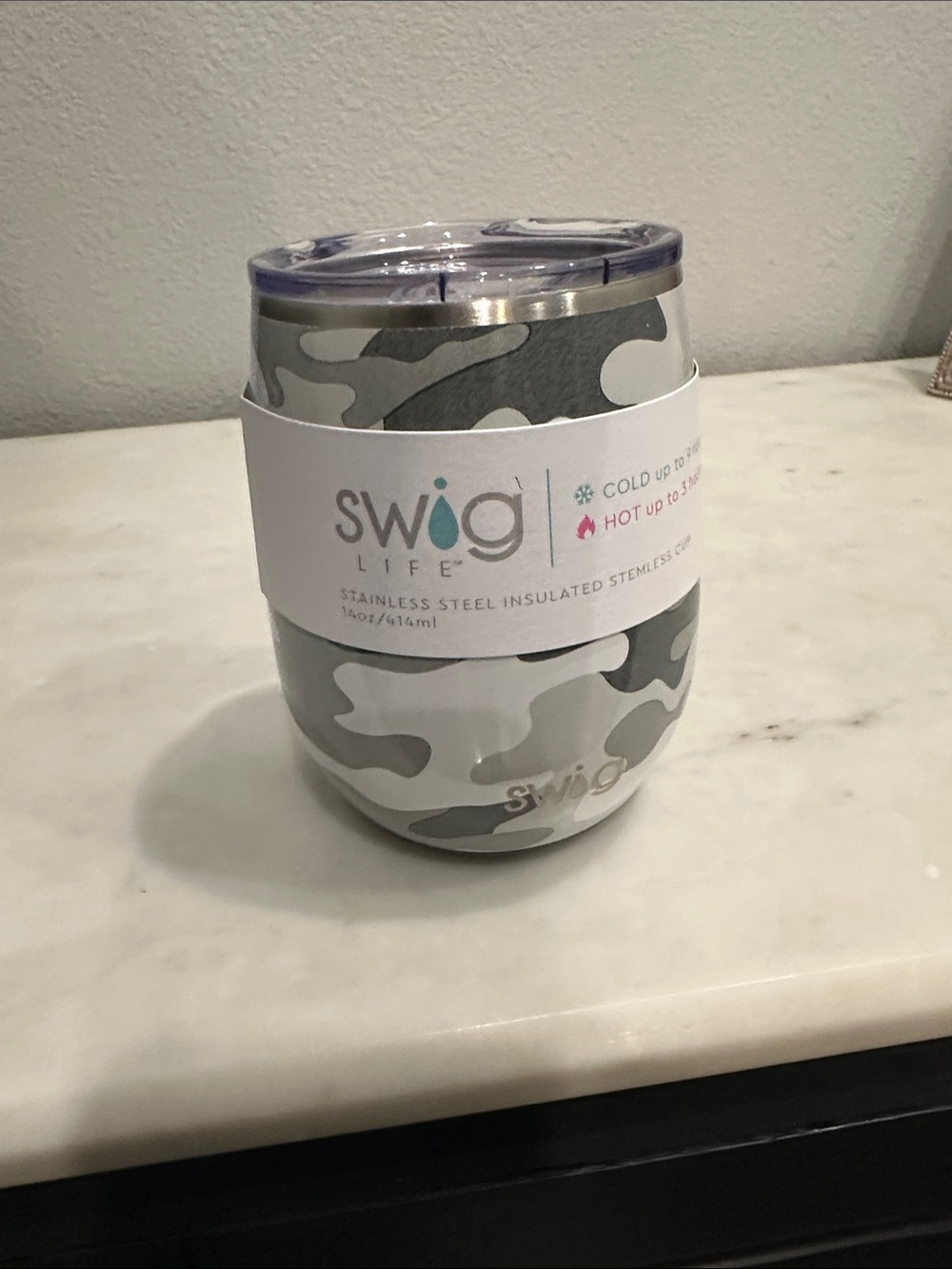 Swig Life Gray Incognito Camo Insulated Tumbler - Stainless Steel